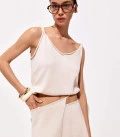 Wrap mini skirt Liora ivory