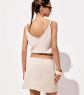 Wrap mini skirt Liora ivory