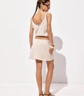 Wrap mini skirt Liora ivory
