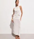Skirt with a belt with a lapel Luna milk