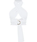 Топ из вискозы с декоративными кольцами Moonlace молоко