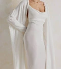 Marea viscose long cardigan milk