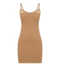 Mini-length viscose combination caramel