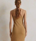 Mini-length viscose combination caramel