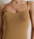 Mini-length viscose combination caramel