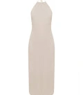 Openwork dress with an open back Leya ivory