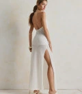 Openwork dress with an open back Leya milk