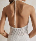 Openwork dress with an open back Leya milk