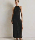 Openwork dress with an open back Leya black