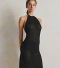 Openwork dress with an open back Leya black