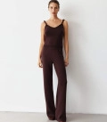 Tala straight-cut pants chocolate