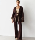 Tala straight-cut pants chocolate