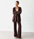 Tala straight-cut pants chocolate