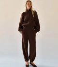 Бомбер с фактурной вязкой Sens шоколад