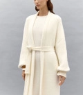 Long cardigan coat Bella milk