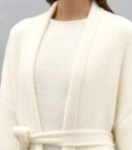 Long cardigan coat Bella milk