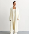 Long cardigan coat Bella milk