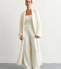 Long cardigan coat Bella milk