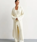 Long cardigan coat Bella milk