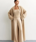 Long cardigan coat Bella beige