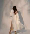 Long cardigan coat Bella milk