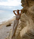 Top openwork beige