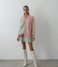 Mini skirt made of dense jersey light olive