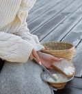 Kolos cable knit sweater light beige