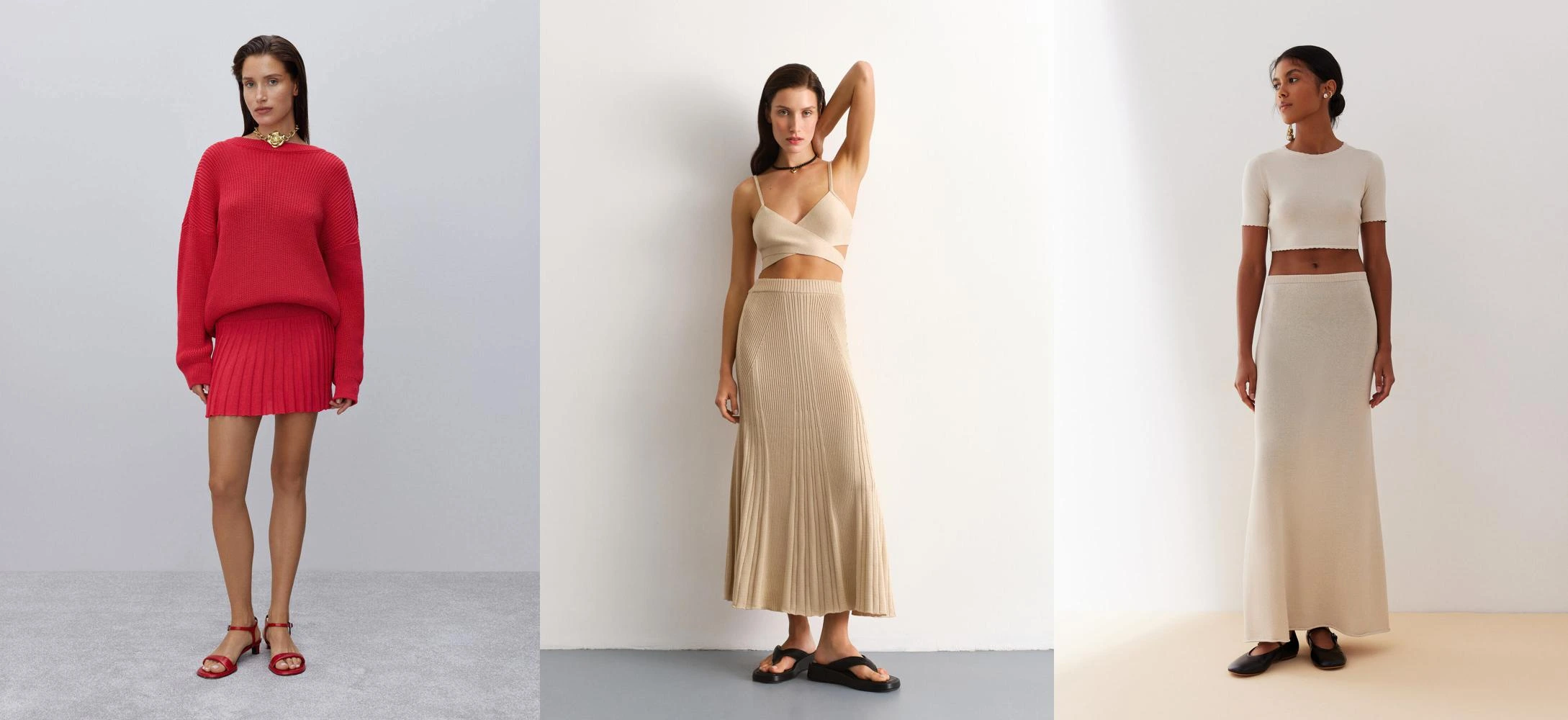 A-line skirts of different styles from 25 Union