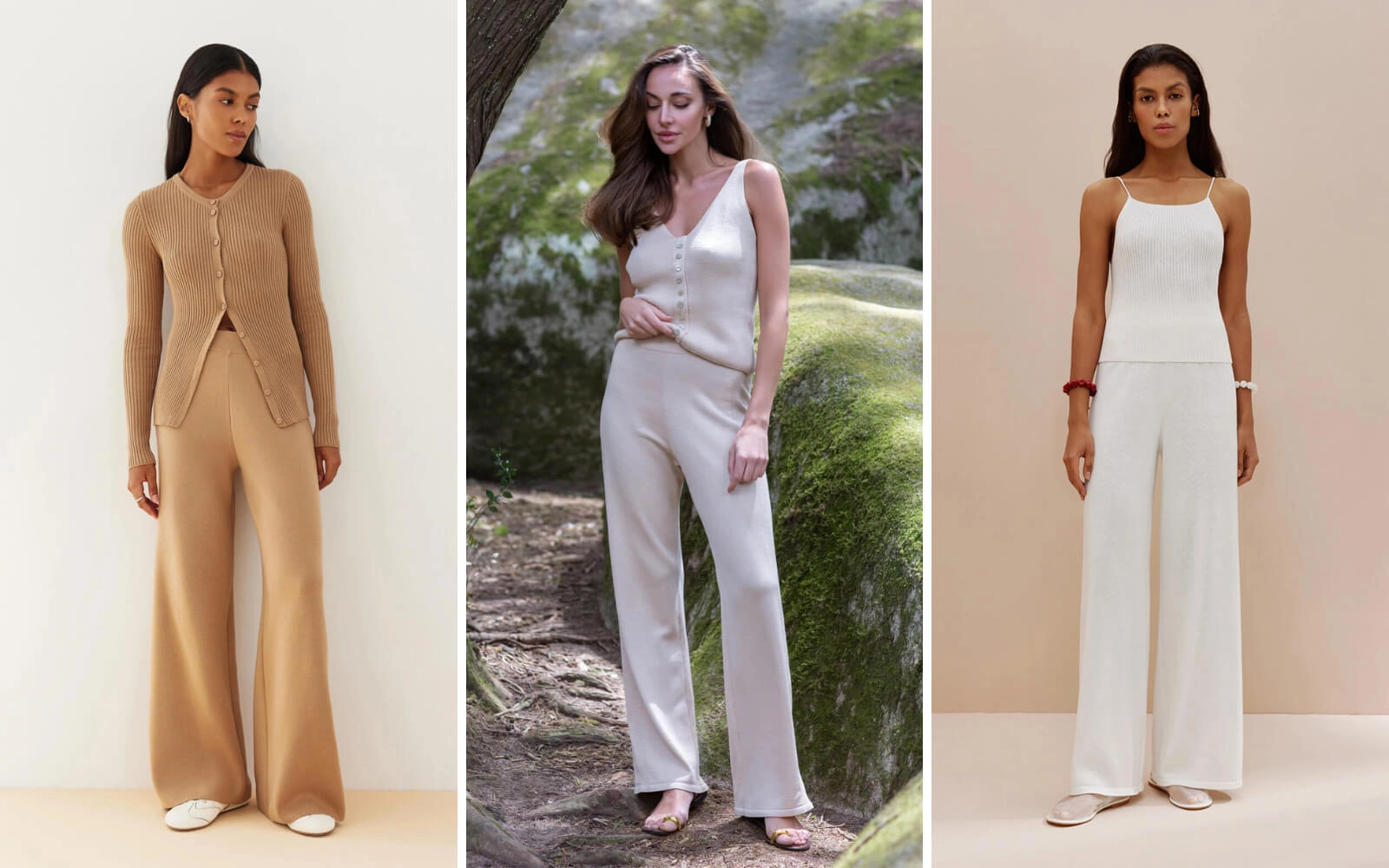 Trousers for women with an 'inverted triangle' body shape: flared, palazzo from 25 Union Kazakhstan