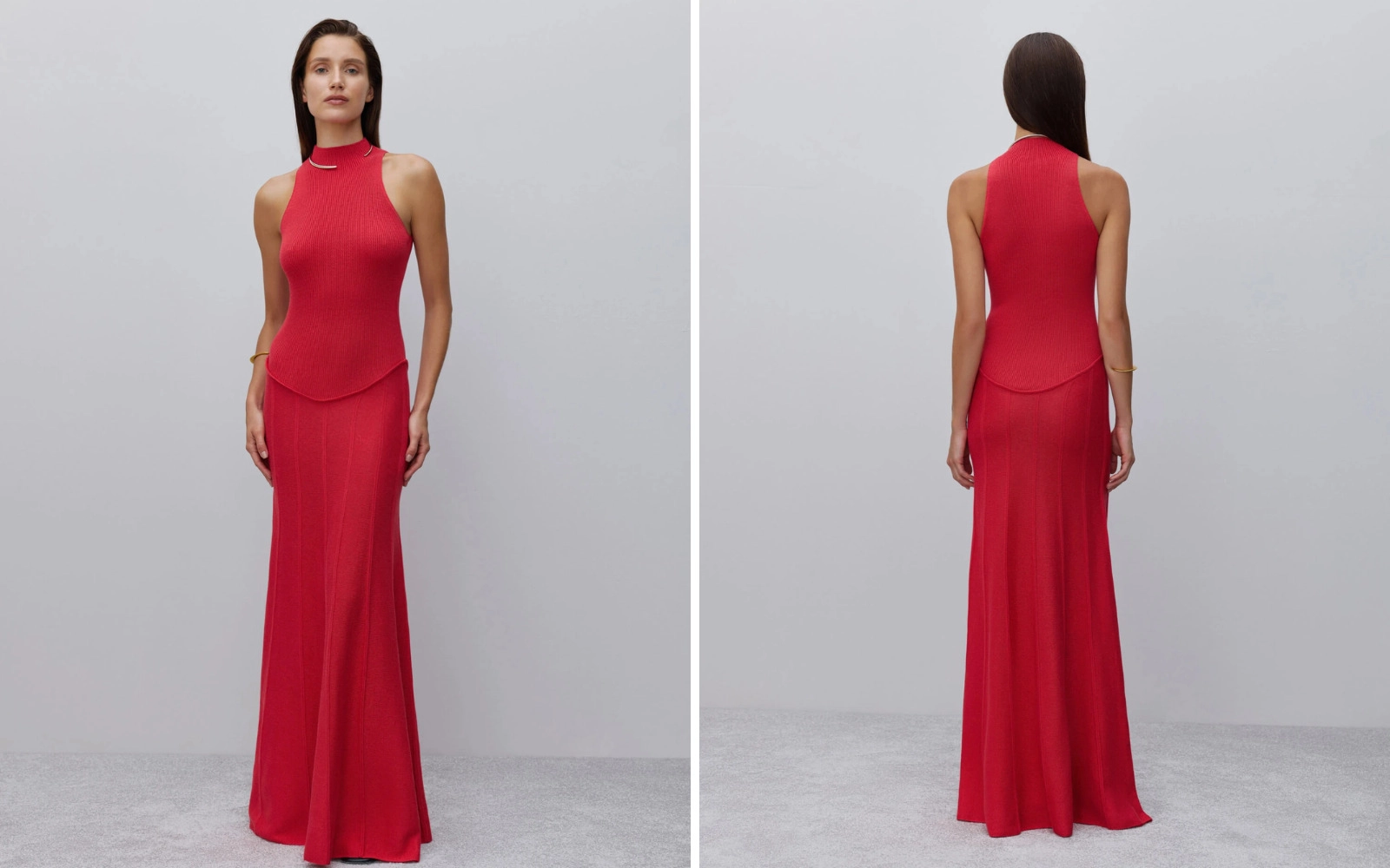 Evening red dress for inverted triangle body shape, 25 Union Kazakhstan