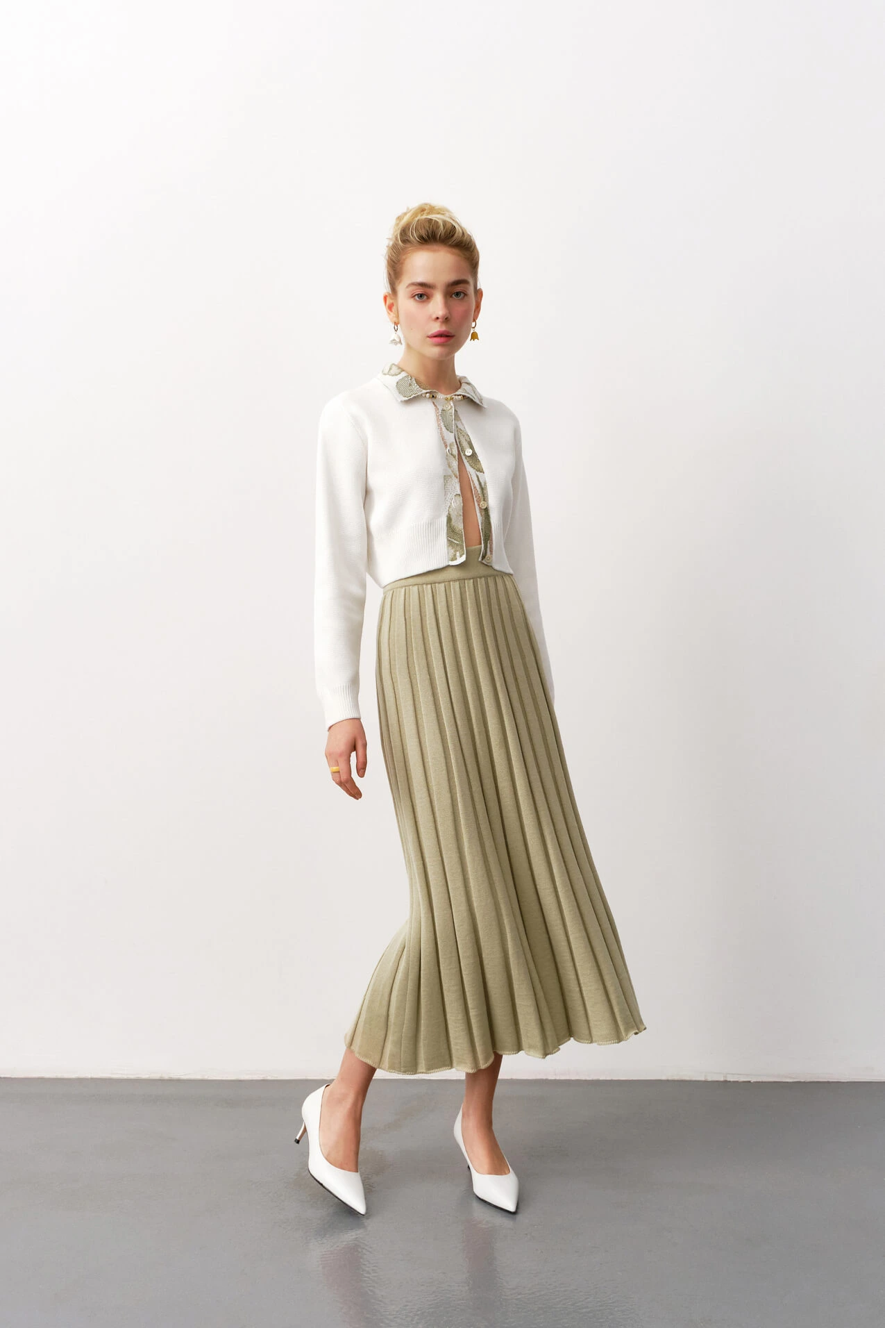 Long Skirt Light Olive by 25 UNION