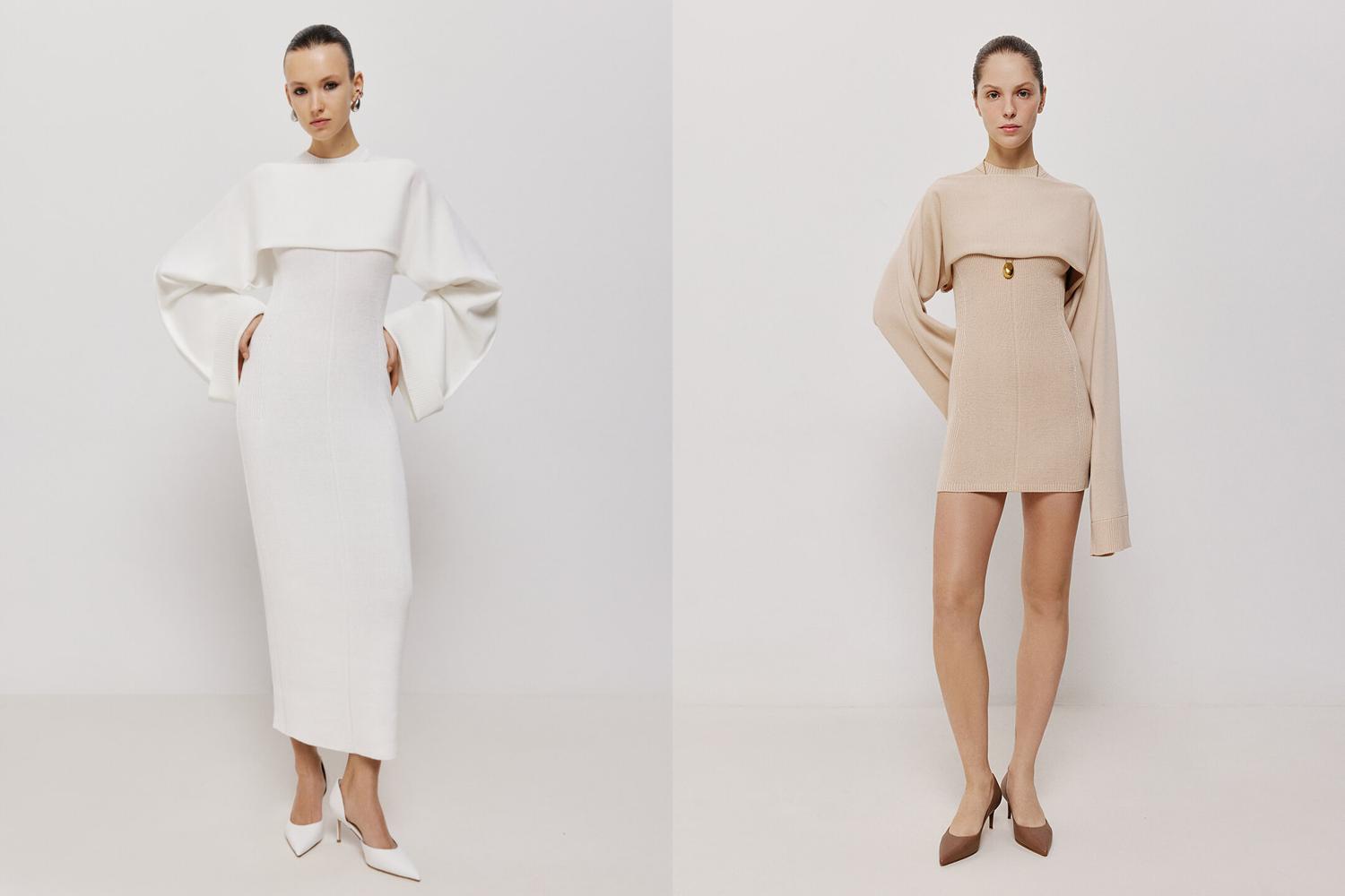 Трансформер топ-рукава-пояс-шарф в молочном и кремовом цвете от 25 Union