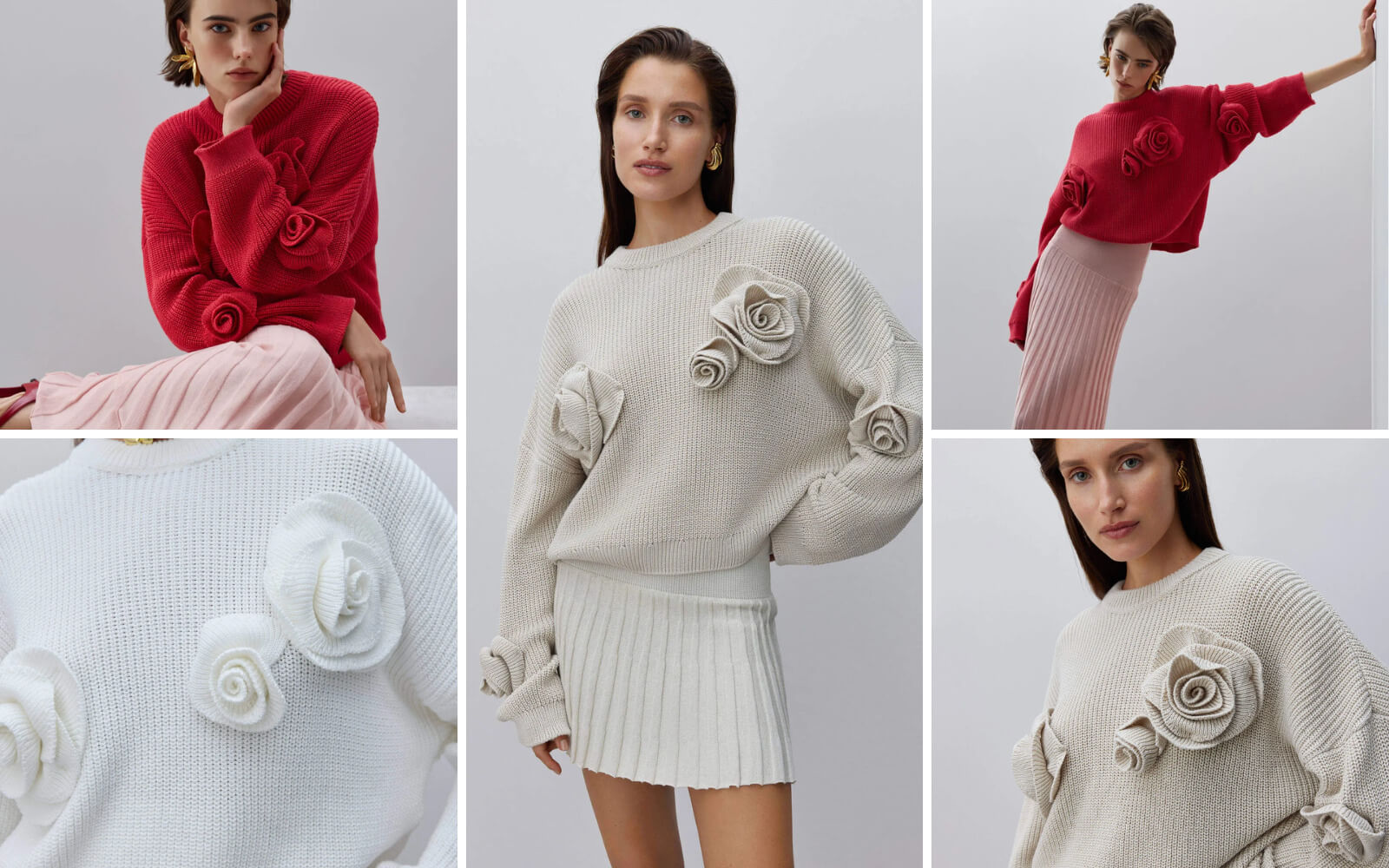 Вязаный свитер женский крупной вязки и оверсайз фасона, 25 Union