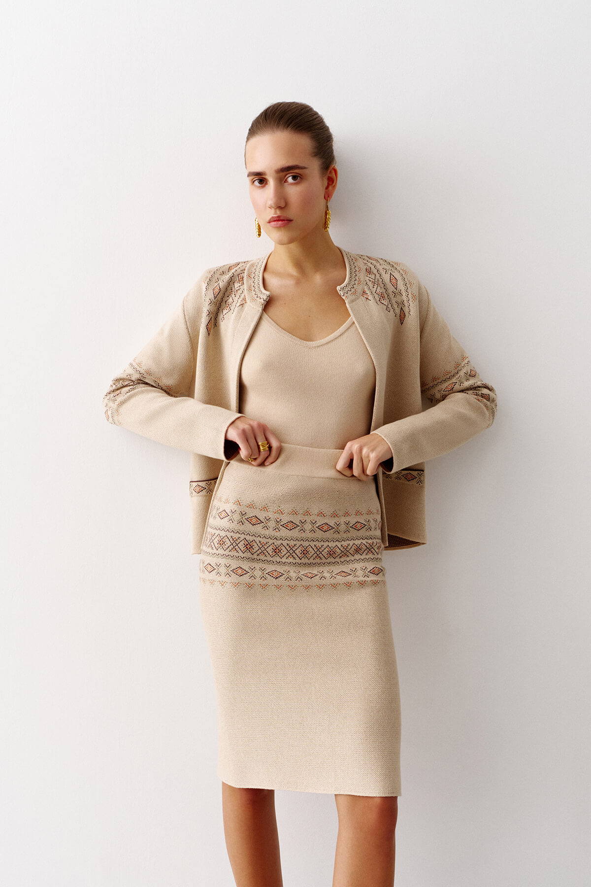 Generation Power midi skirt in cream by 25 UNION