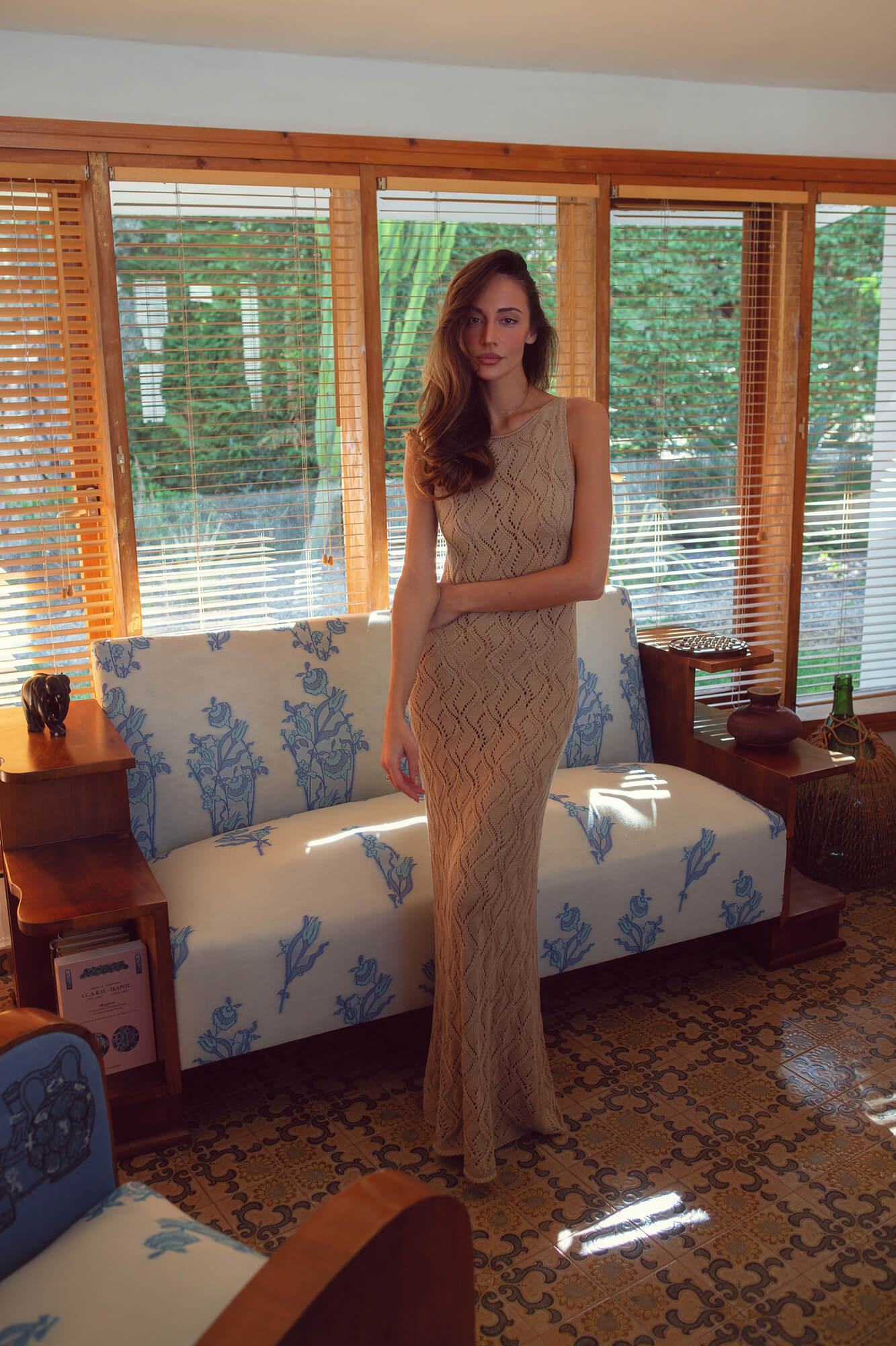 Нарядное вечернее ажурное платье в пол без рукавов, 25 Union Казахстан