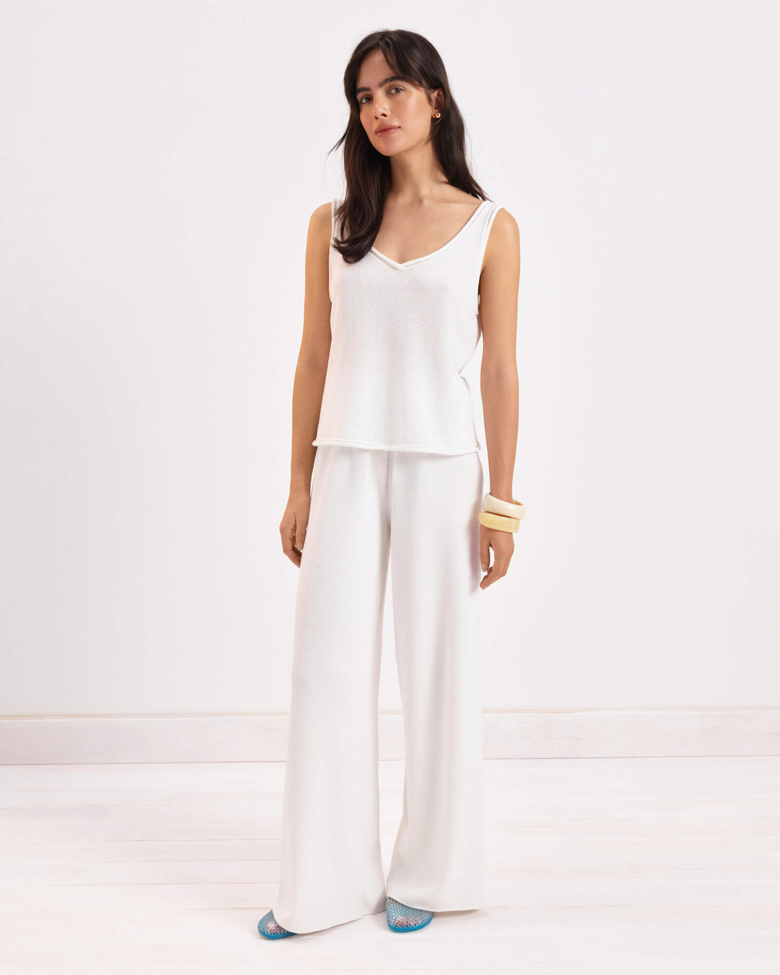 Summer knitted suit with wide-leg trousers and a tank top, 25 Union Kazakhstan photo